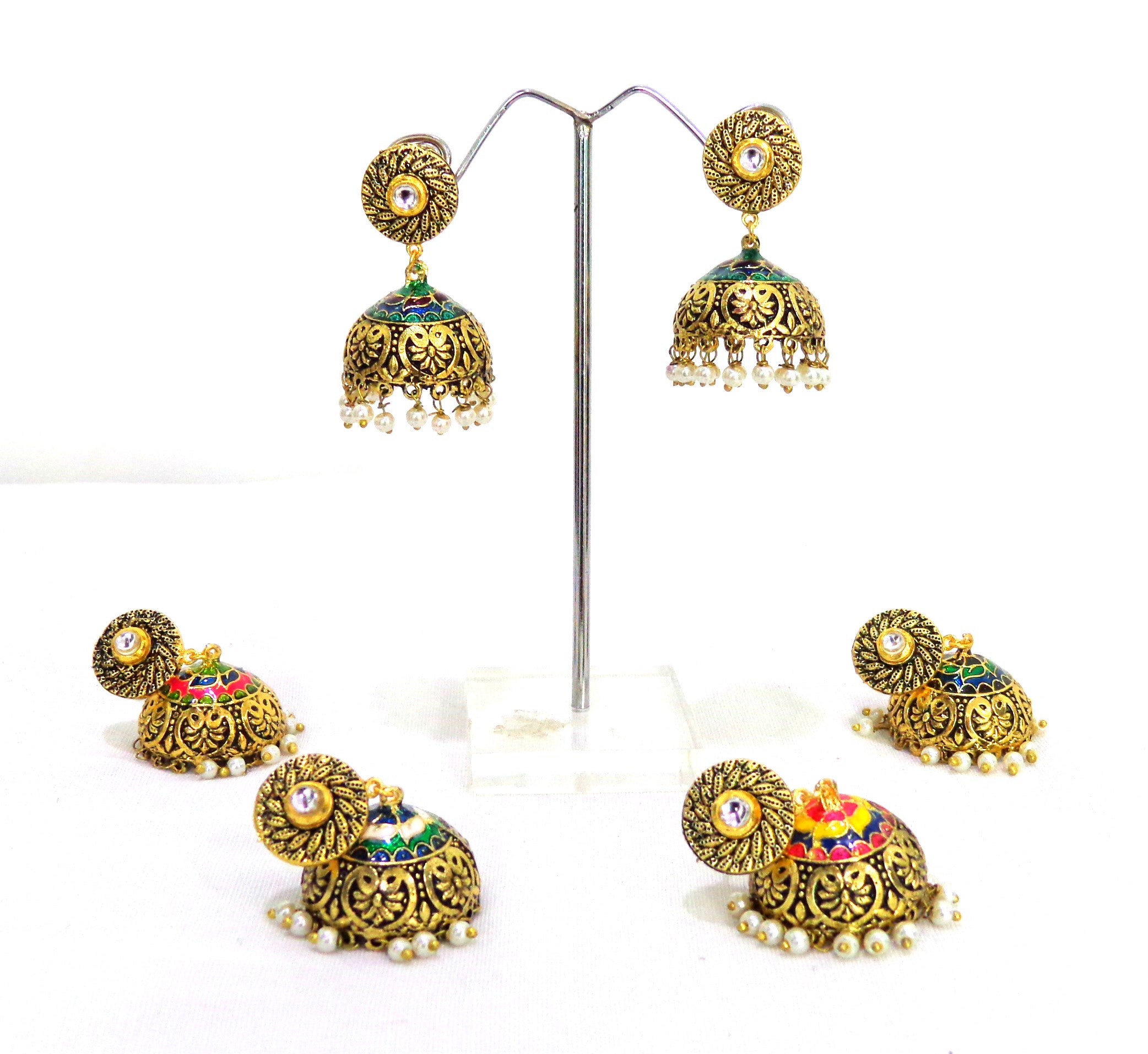 Wholesale Peacock Jhumka Earrings