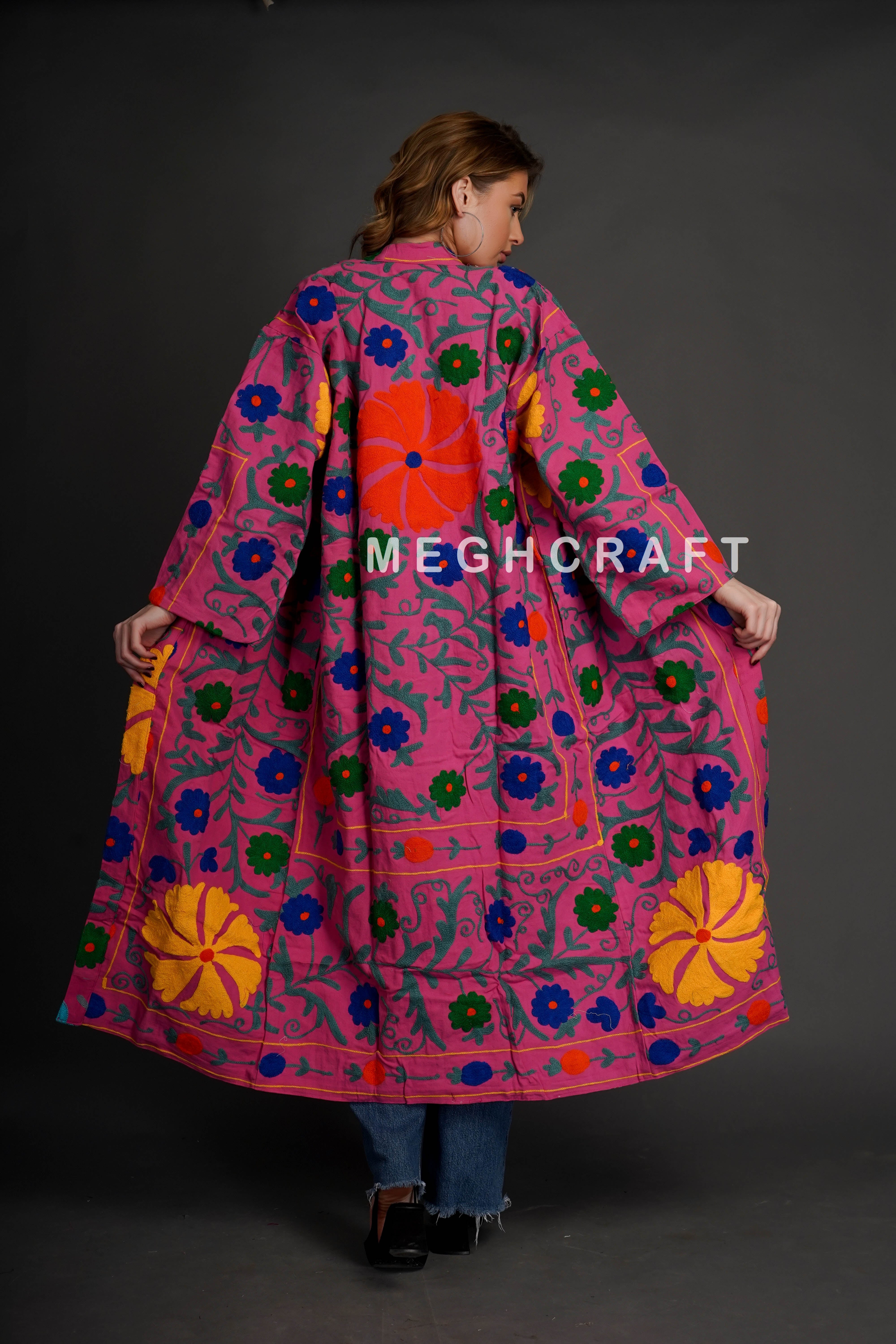 Authentic Suzani Long Jacket Coat