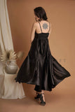 Black Silk Satin Dress