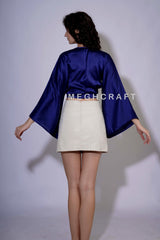 Silk Satin Bell Sleeve Tie Top