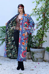 Floral Embroidery Suzani Coat
