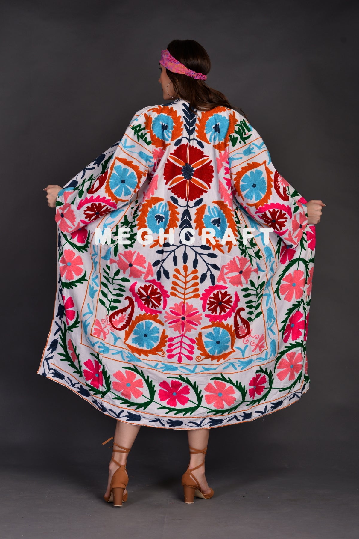 Boho Suzani Long Kimono Jacket