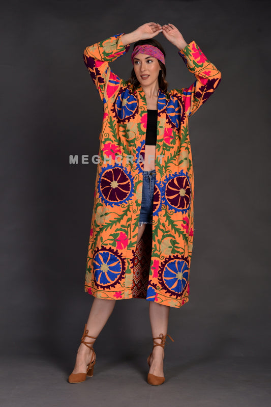 Floral Embroidery Suzani Jacket