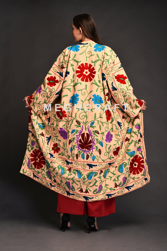 Cotton Suzani Embroidery Coat