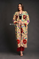 Cotton Suzani Embroidery Coat