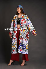 Suzani Embroidery Kimono Coat