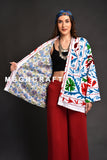 White Suzani Embroidered Jacket
