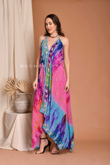 Hippie Style Beaded Maxi Dress