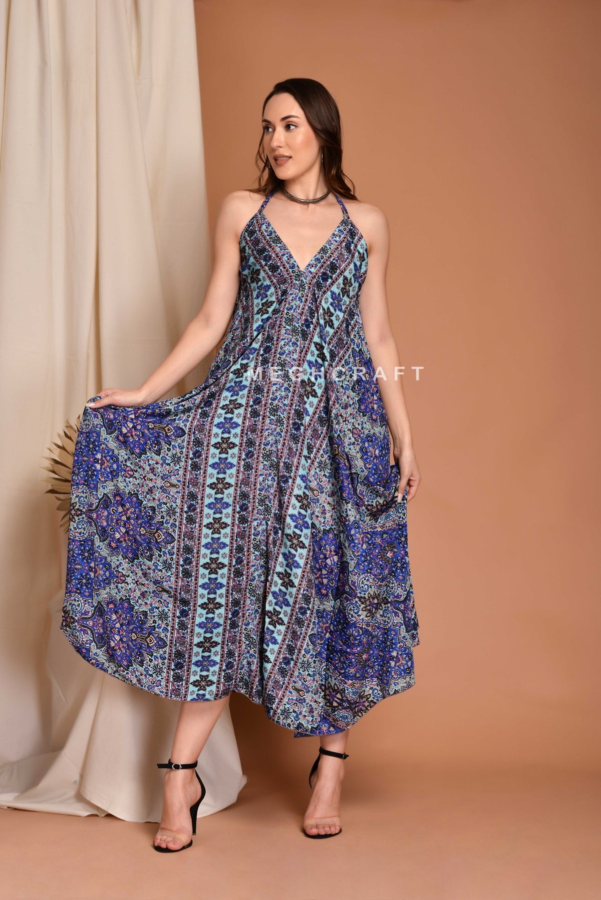 Flowy Silk Maxi Dress