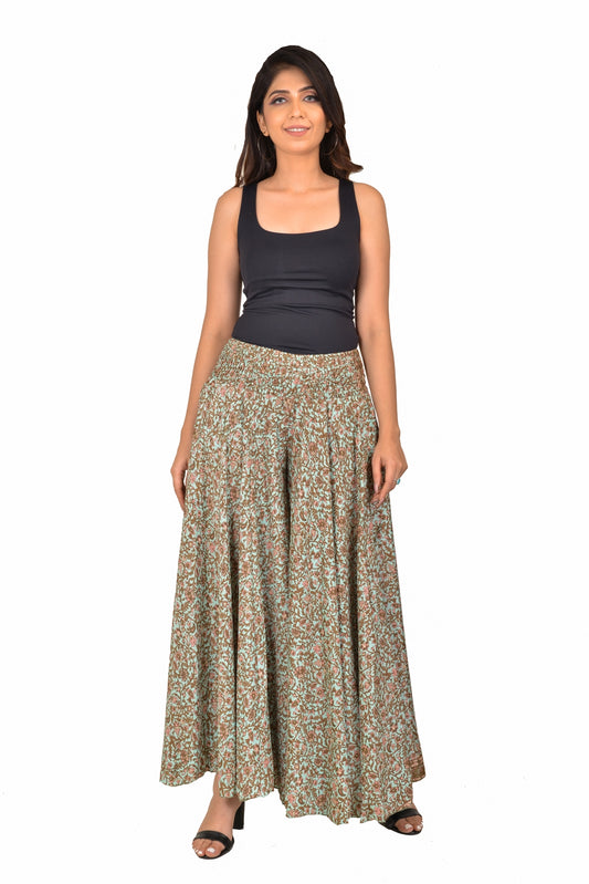 Pantalon Palazzo En Soie Indienne