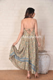 Boho Chic Silk Halter Dress