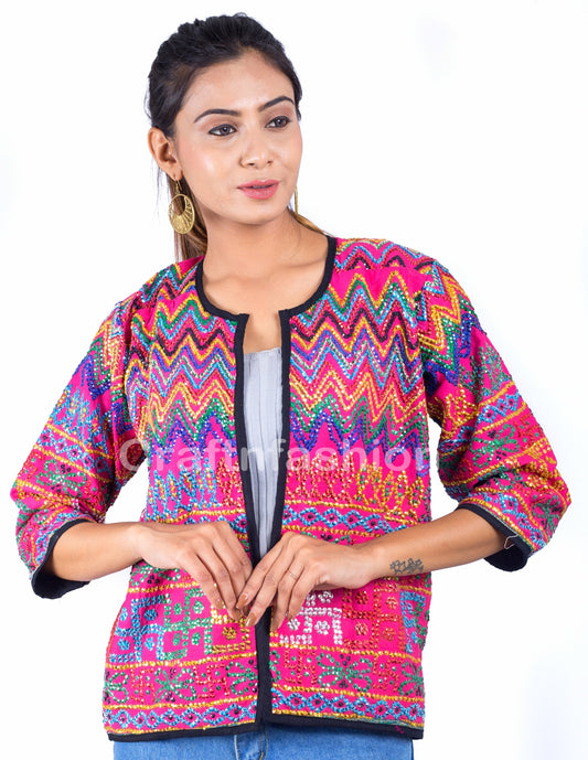 Chaqueta de lentejuelas Kutch Vintage Banjara