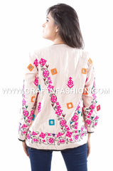 Indian Embroidered Silk Jacket
