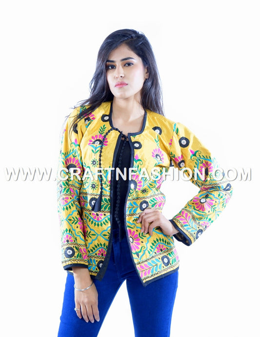 Gujarati Embroidered Silk Jacket