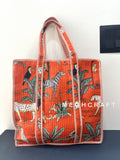 Jungle Themed Cotton Quilted Tote Bag