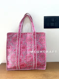 Handmade Cotton Quilted Tote Bag