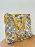 Handcrafted Cotton Quilted Tote Bag