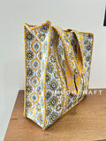 Handcrafted Cotton Quilted Tote Bag