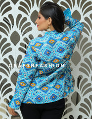 Blue Bohemian Kantha Jacket