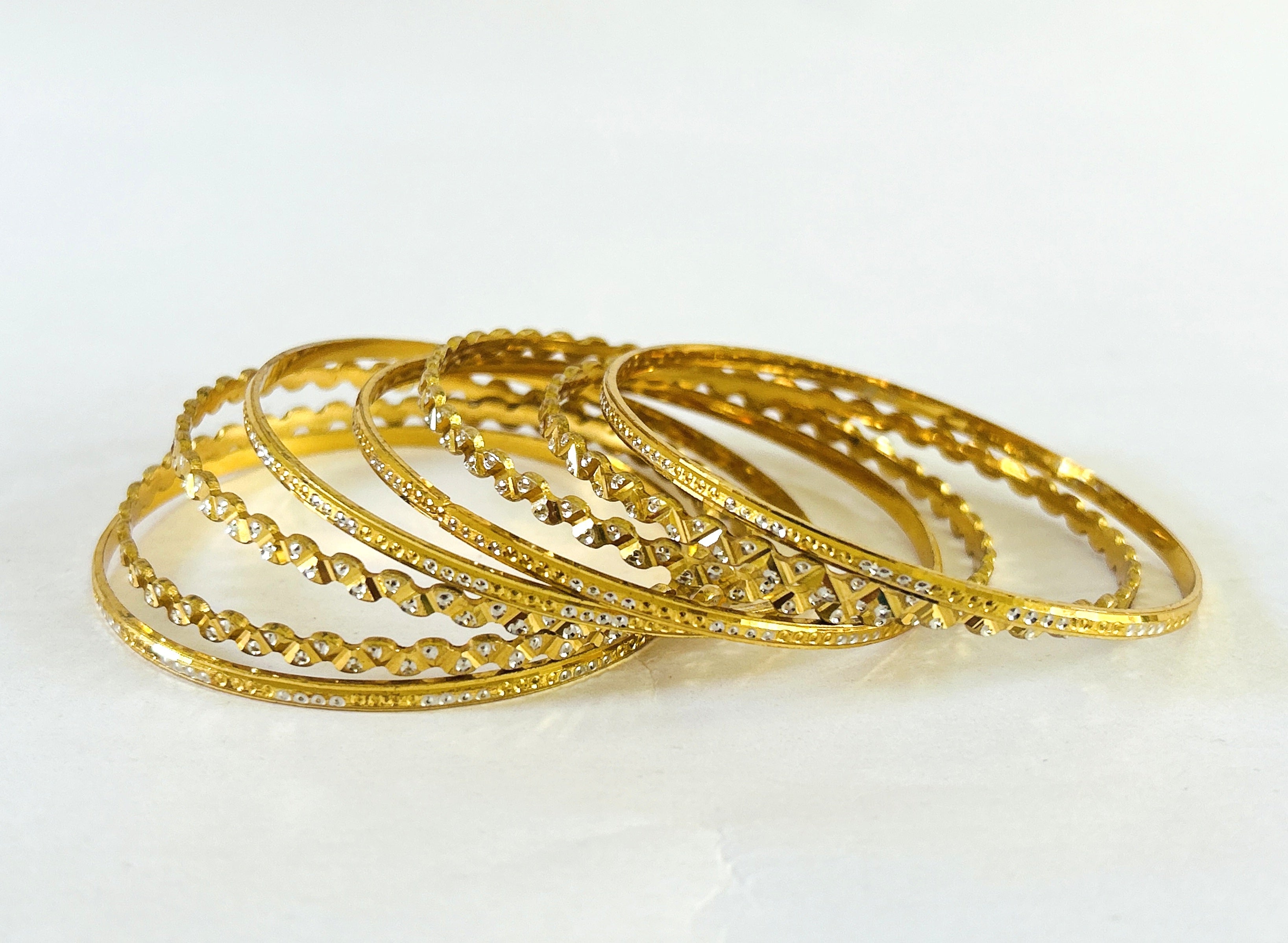 Wholesale Gold Plated Bangles Set (5 Sets)