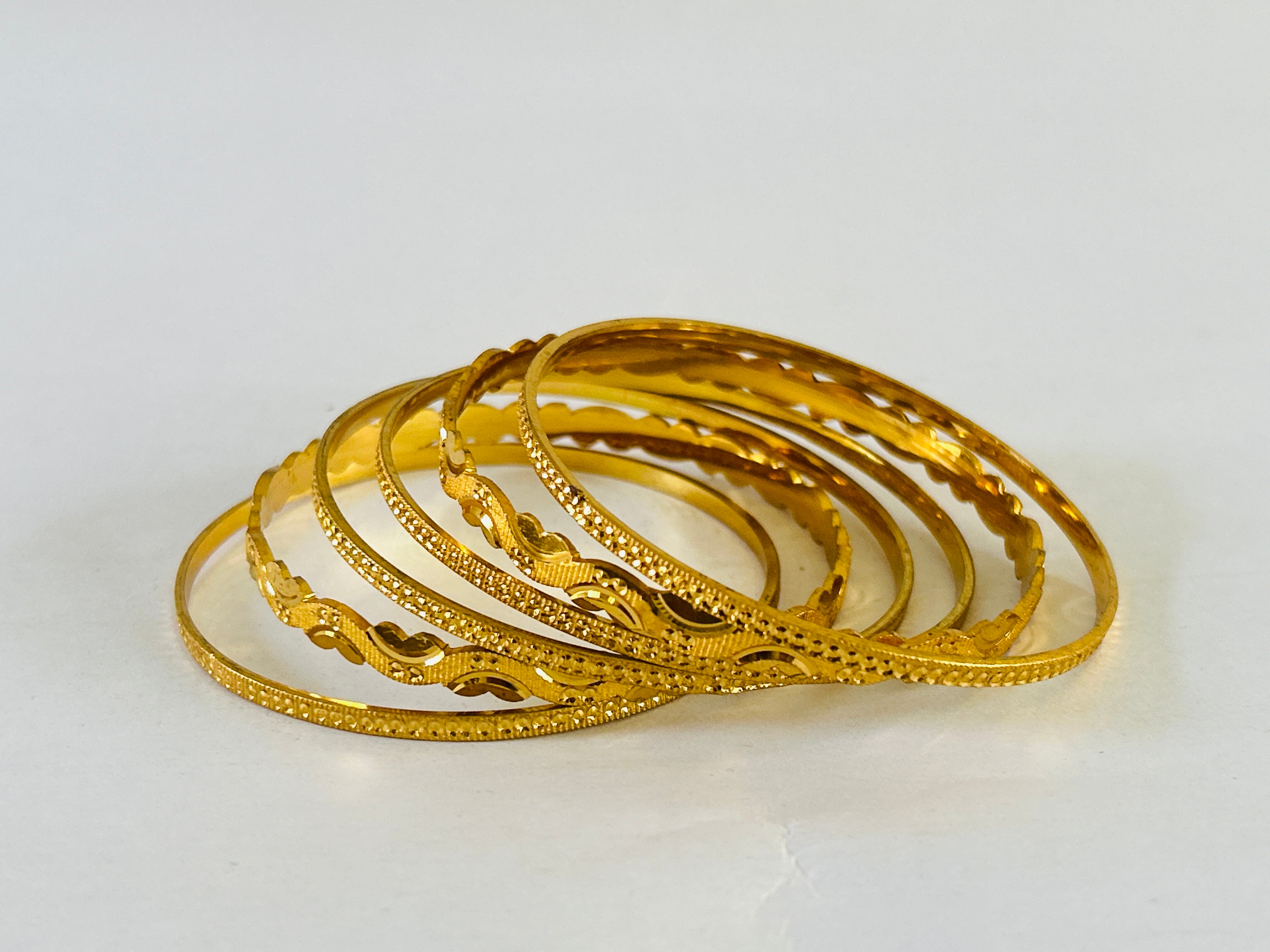 Wholesale Gold Plated Bangles Set (5 Sets)