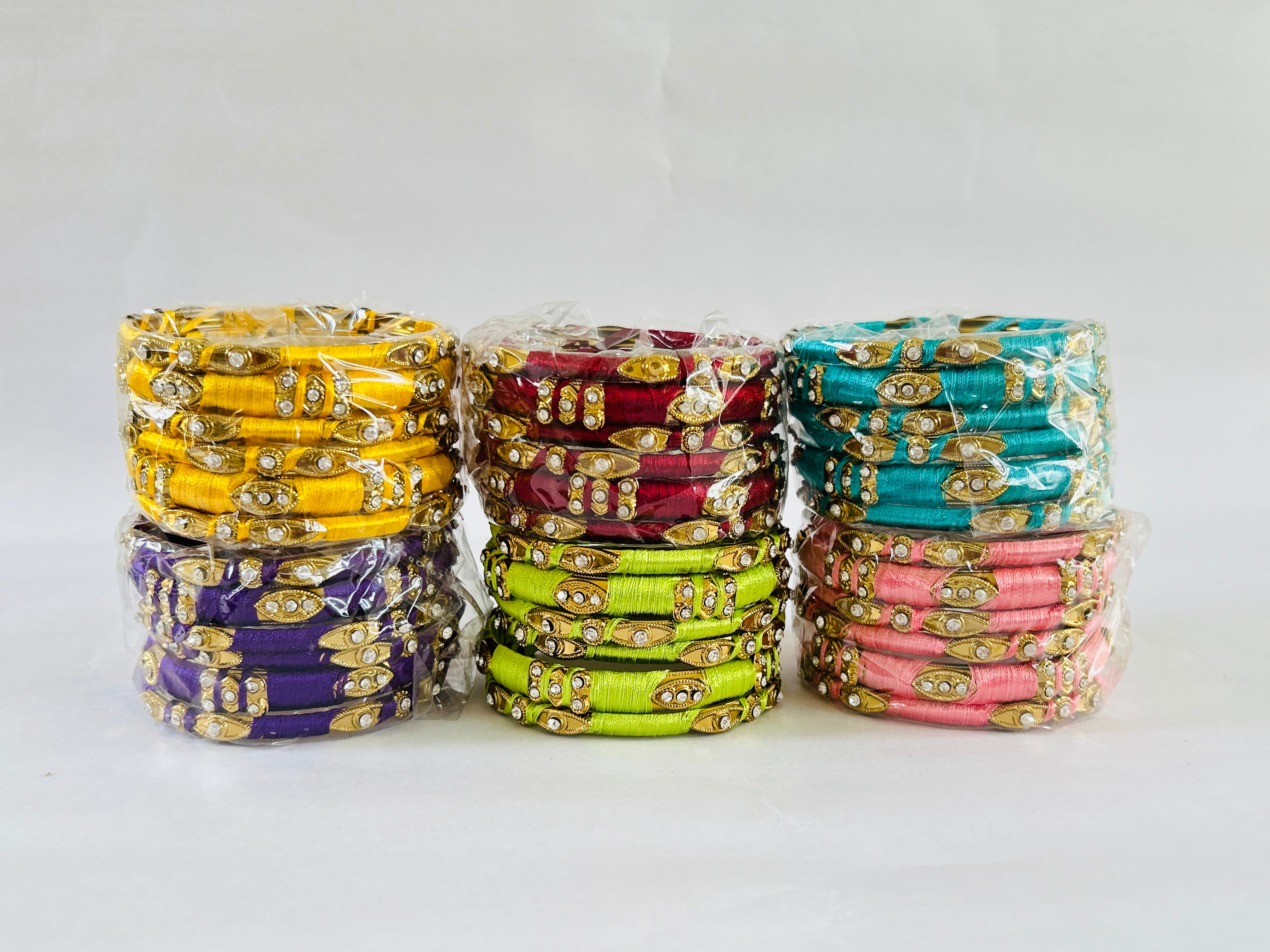Colorful Thread Bangle Set Wholesale