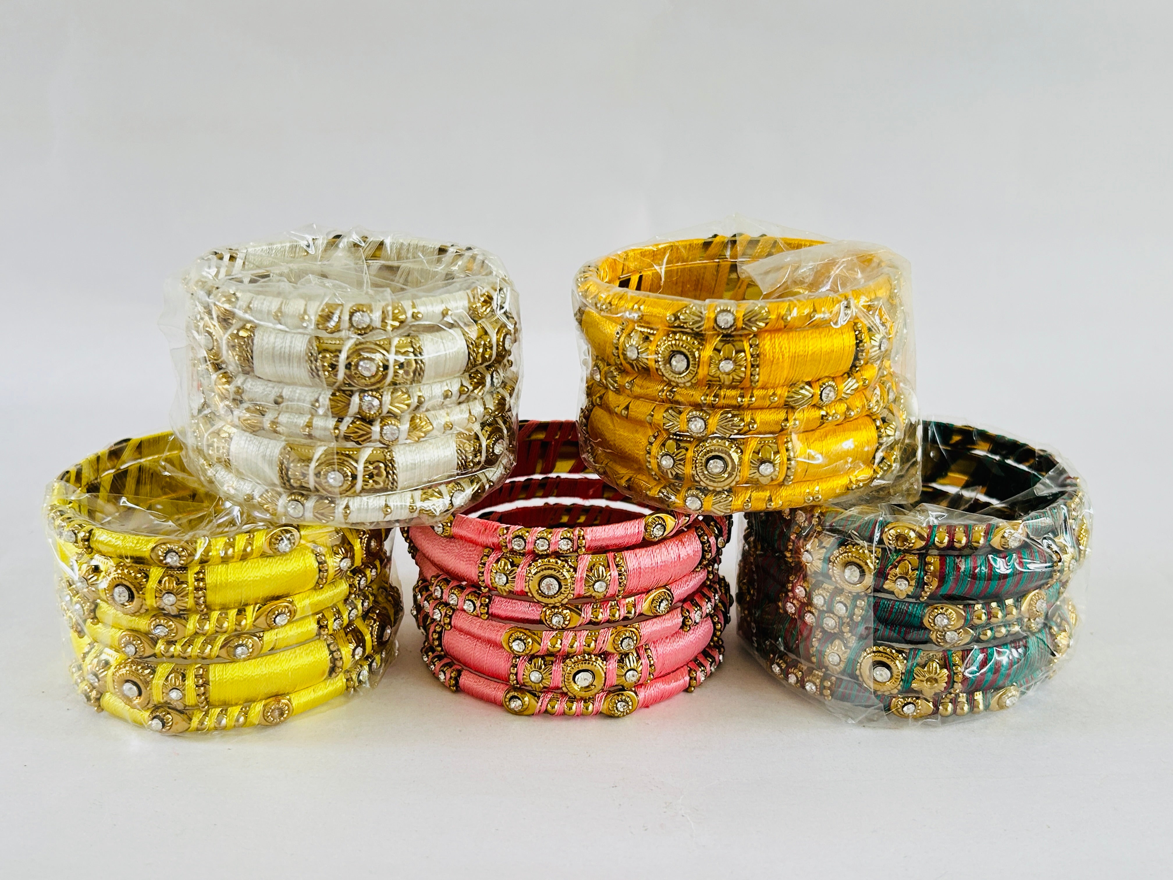 Colorful Thread Bangle Set Wholesale