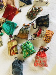 Vintage Silk Jewelry Pouches