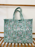 Sustainable Cotton Quilted Tote Bag