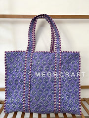 Handmade Cotton Quilted Tote Bag