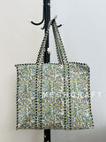 Handcrafted Cotton Quilted Tote Bag
