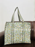 Handcrafted Cotton Quilted Tote Bag