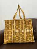 Cotton Quilted Tote Bag Multipurpose