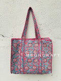 Cotton Quilted Tote Bag Women