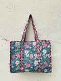 Cotton Quilted Tote Beach Bag