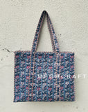 Cotton Quilted Tote Travel Bag