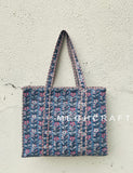 Cotton Quilted Tote Travel Bag