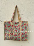 Cotton Quilted Tote Beach Bag