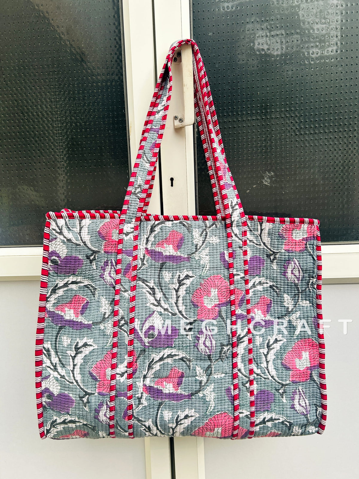 Cotton Quilted Market Tote Bag
