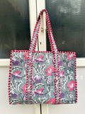 Cotton Quilted Market Tote Bag