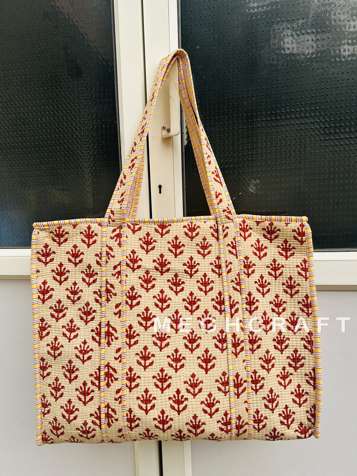Indian Cotton Quilted Tote Bag