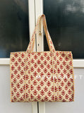 Indian Cotton Quilted Tote Bag