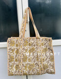 Cotton Quilted Shopping Tote Bag