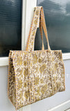 Cotton Quilted Shopping Tote Bag
