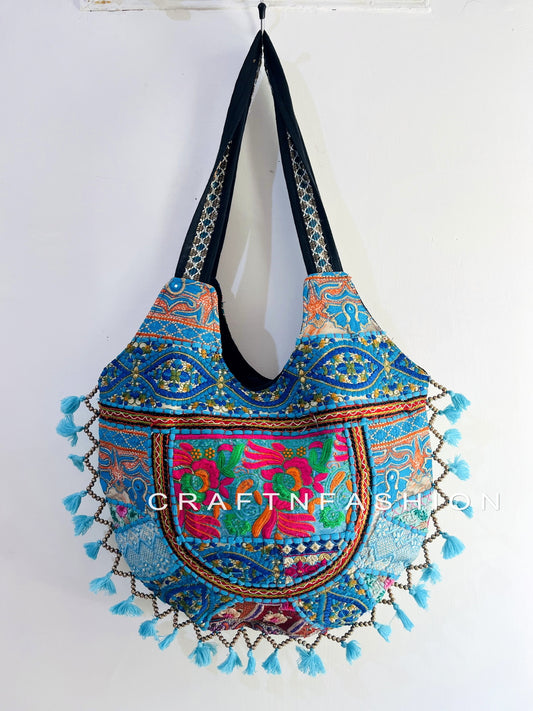 Sac fourre-tout hippie bohème patchwork