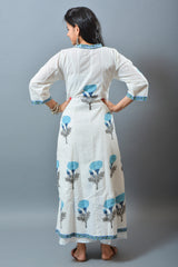 Floral Hand Block Printed Kurti