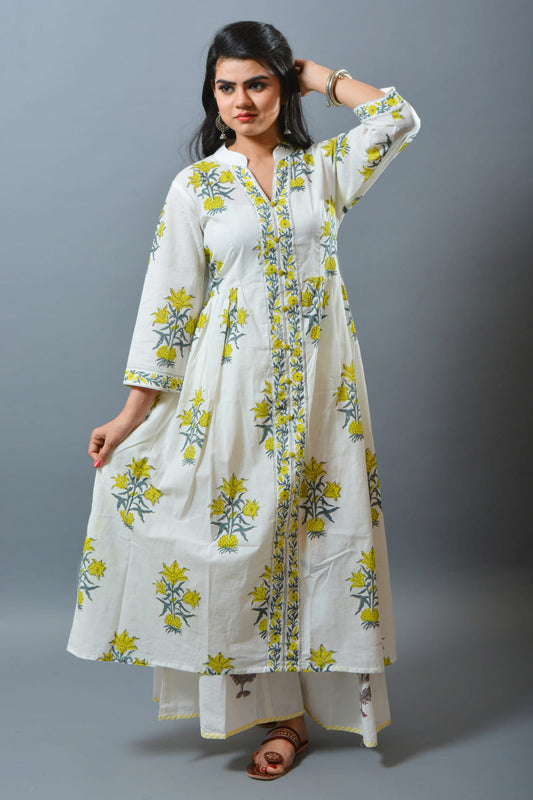 Kurta en coton indien de style plissé