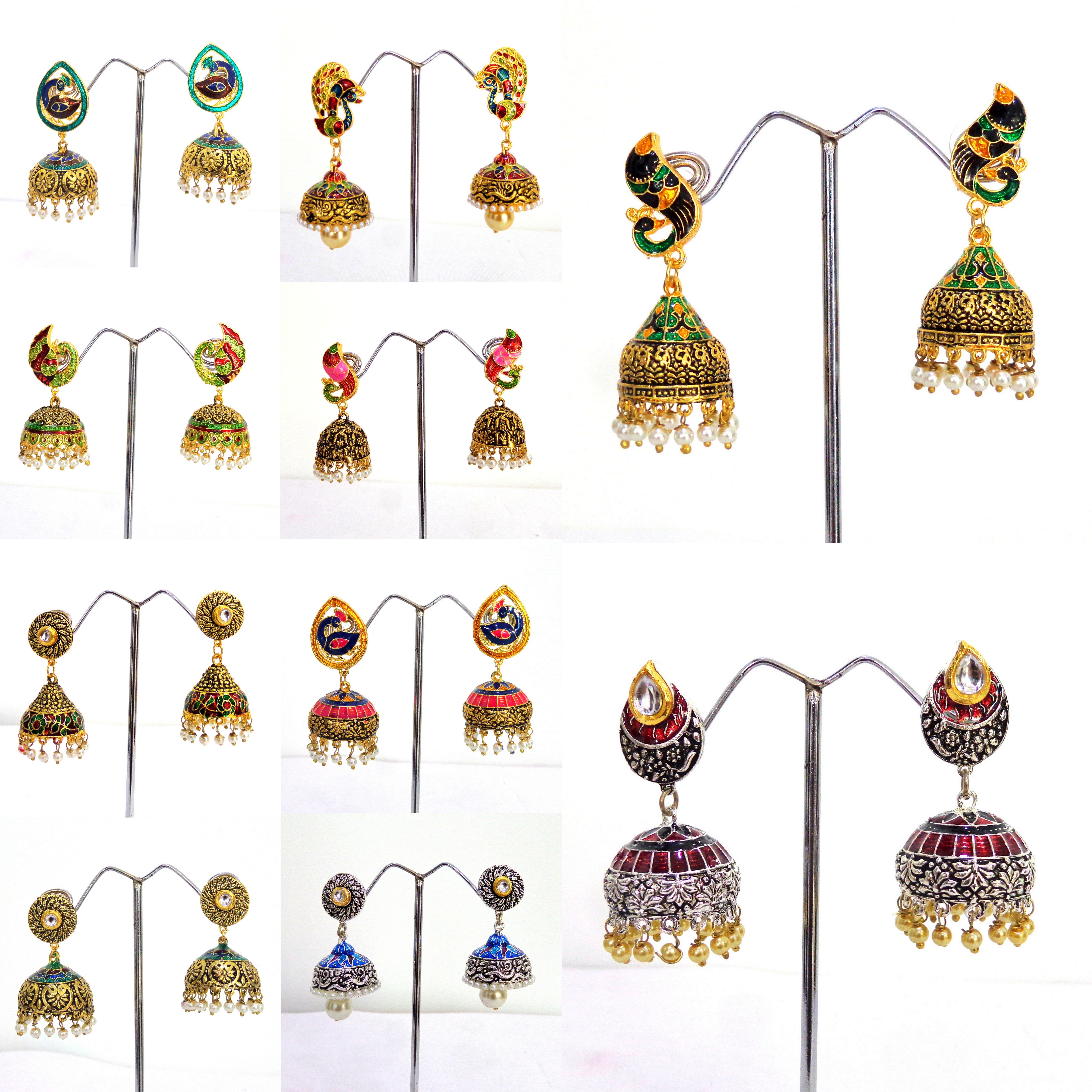 Wholesale Peacock Jhumka Earrings