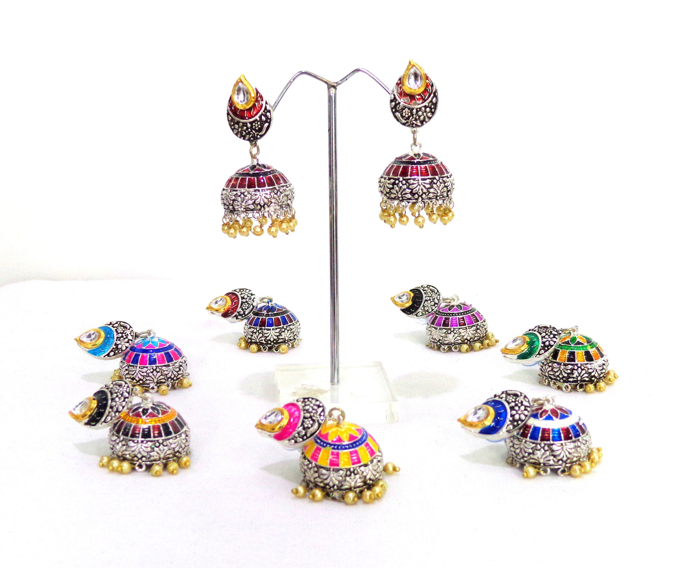 Wholesale Peacock Jhumka Earrings