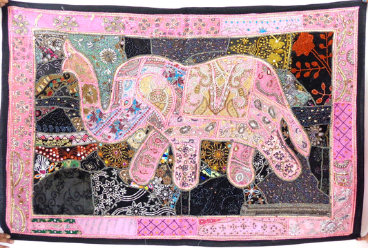 Elephant Style Beaded Tapestry
